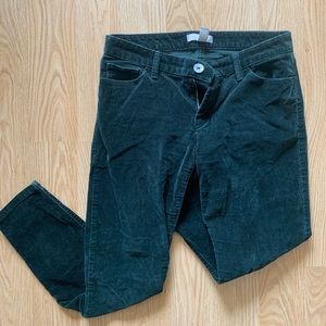 Banana Republic Forrest Green Velvet Pants